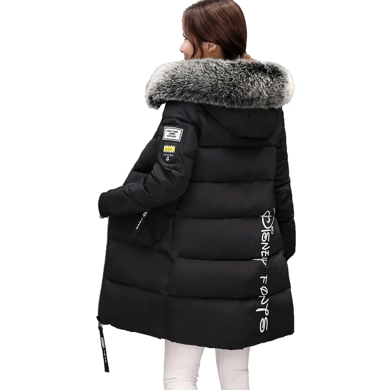Женская Толстая теплая Длинная зимняя куртка женские парки 2017 воротник из