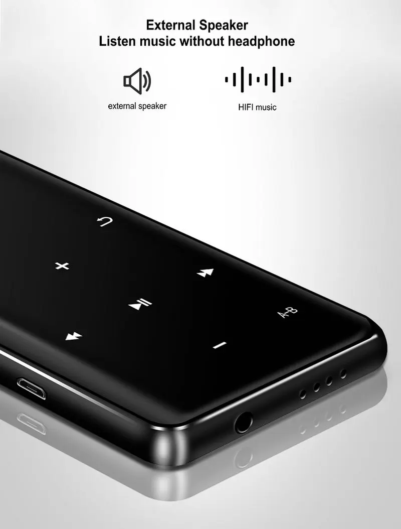Vandlion MP4 плеер с Bluetooth Lecteur MP3 MP4 музыкальный плеер портативный медиа Тонкий 2,4 дюймов сенсорные клавиши Fm Радио Видео HIFI 16 Гб