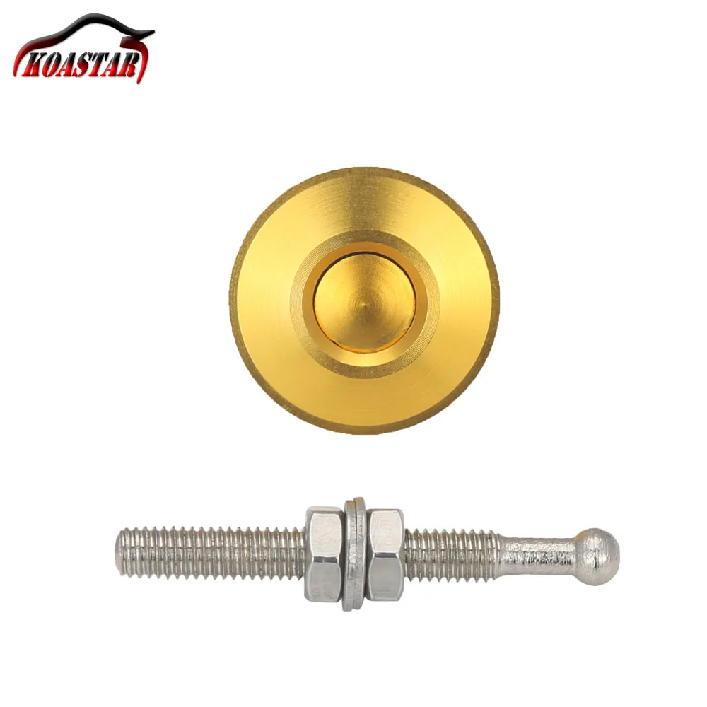 Universal Push Button Billet Hood Pins Lock Clip Kit JDM Style Car Quick | Body Kits