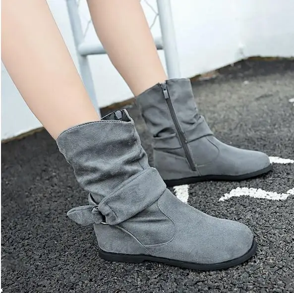 gray Женские ботильоны martin; женская обувь на плоской подошве; chaussure; сезон осень-зима; женские весенние ботинки; zapatos mujer; винтажные; Прямая поставка - Цвет: gray
