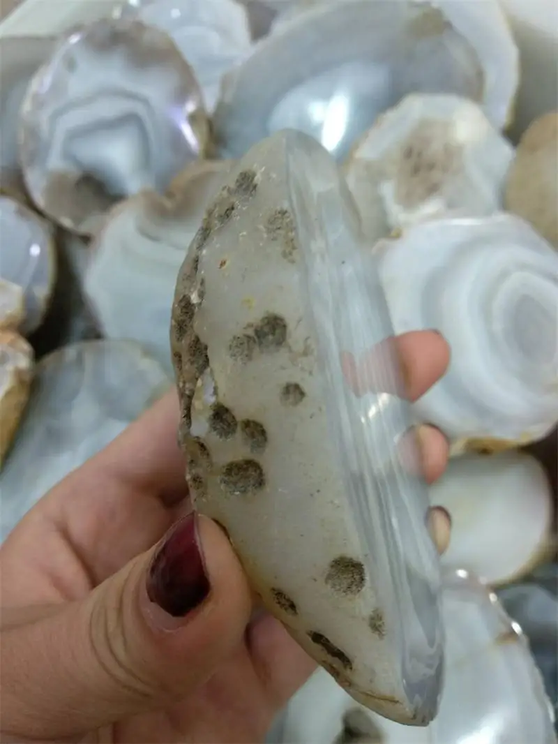 

Agate natural UNIQUE quartz crystal druzy rock agate slice