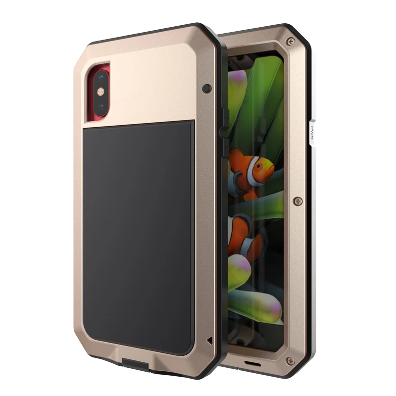 Противоударный алюминиевый металлический чехол для iphone 8X7plus противоударные