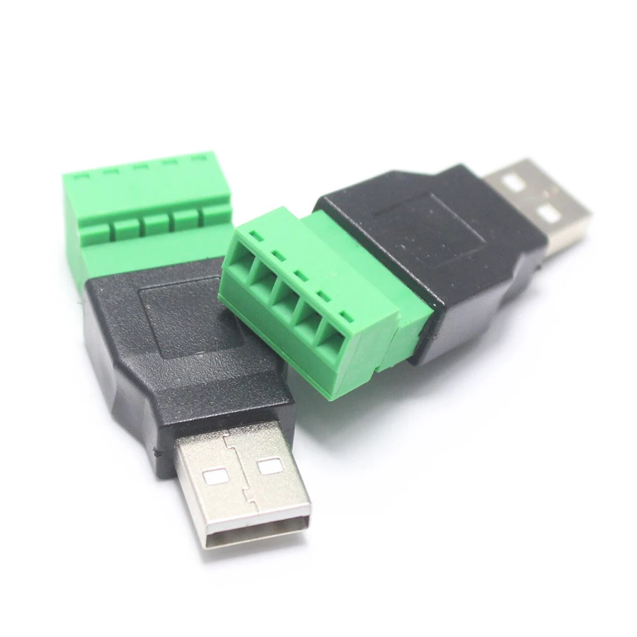 NinthQua 1 шт. USB 2 0 A штекер на 5 контактный винтовой коннектор разъем с защитой типа