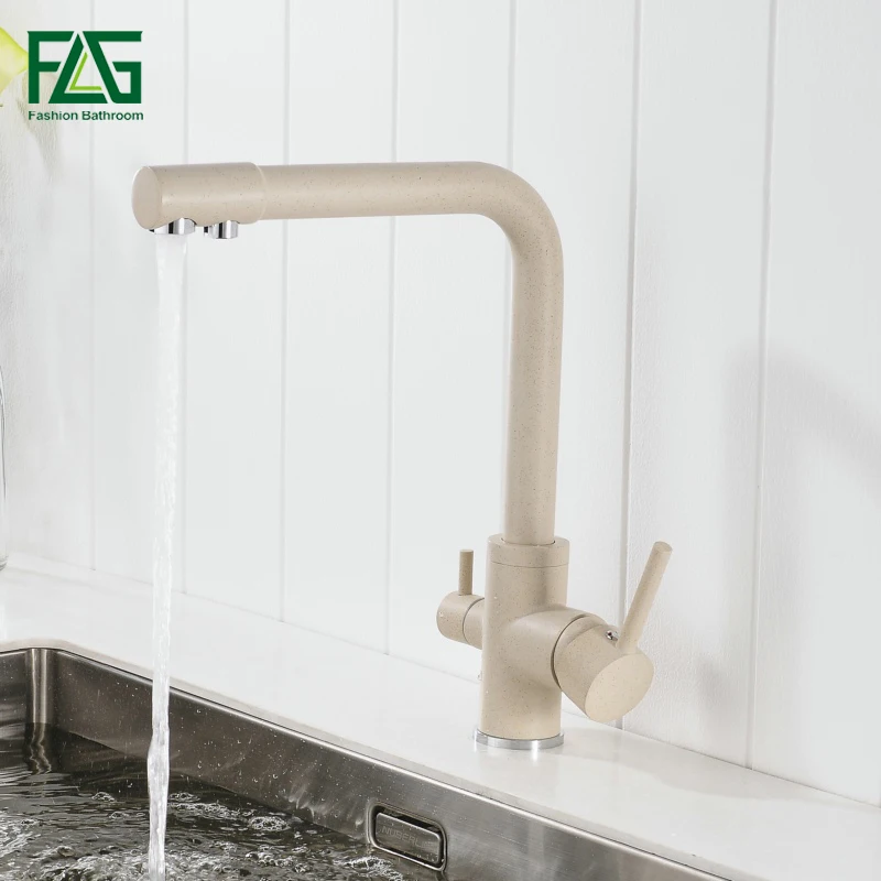 

FLG Filter Kitchen Faucet 360 Degree Rotation Faucets Brass Purified Water Drinking kitchen Mixer Kitchen sink tap 176-33YM