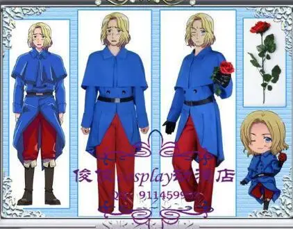 Аниме французский хеталия и страны оси Франция Косплэй взрослый костюм по