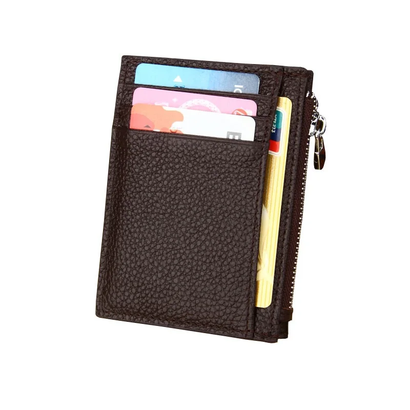 2019 Wallet Business Card Holder bank cardholder leather cow pickup package bus card holder Slim multi-card-bit pack bag | Багаж и сумки