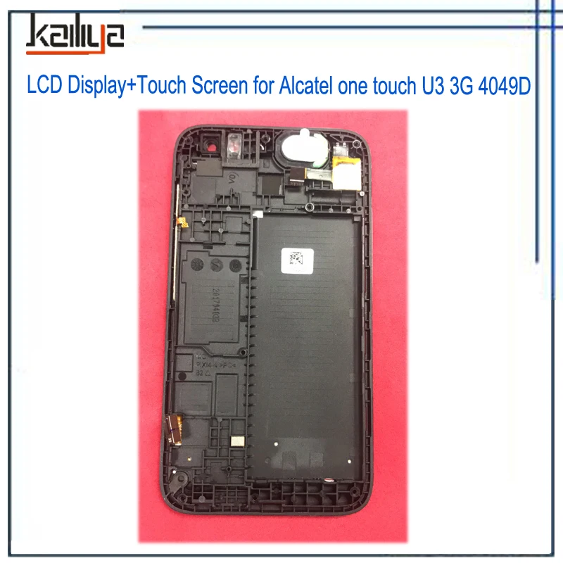 ЖК-дисплей Дисплей для Alcatel one touch U3 3g 4049D OT 4049 OT4049D 4,0 ''Экран с рамкой изготовленной в технике Сенсор Замена Черный