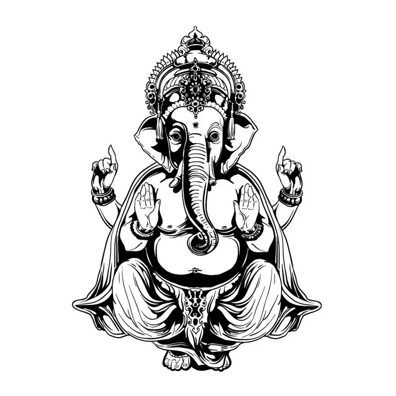 Слон Ганеш Будда Мандала настенные наклейки с йогой съемные DIY домашний Декор