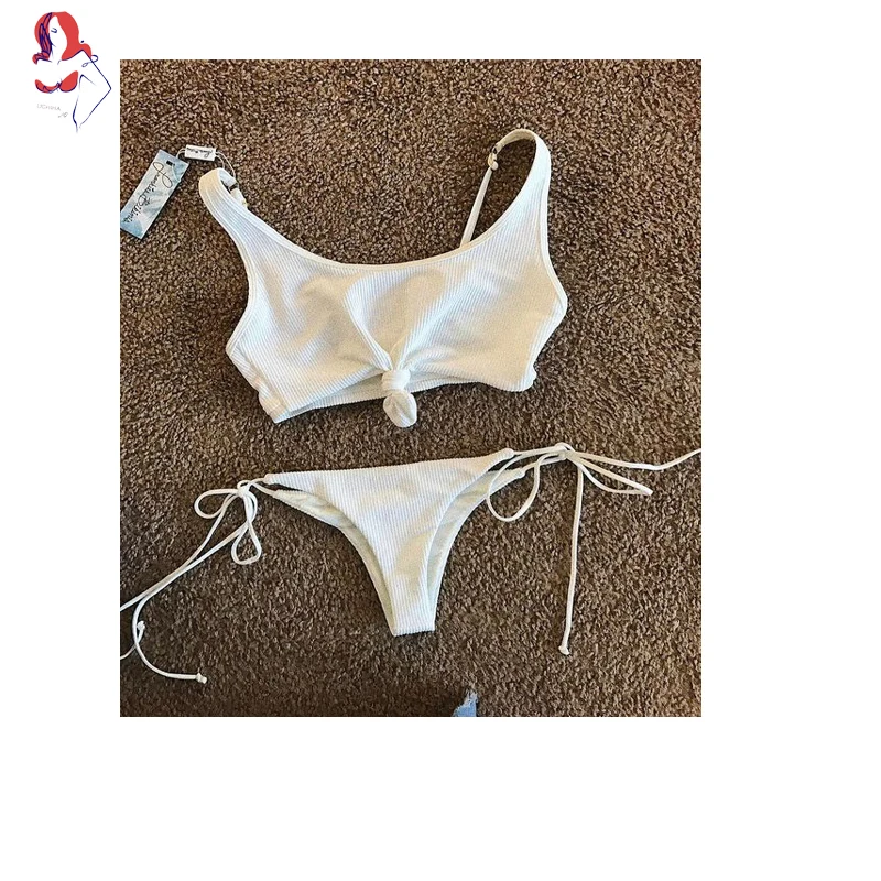 UCHIHA LQ бикини простой с однотонной шнуровкой Maillot De Bain Homme Fatos Banho Senhora комплект 2017|set