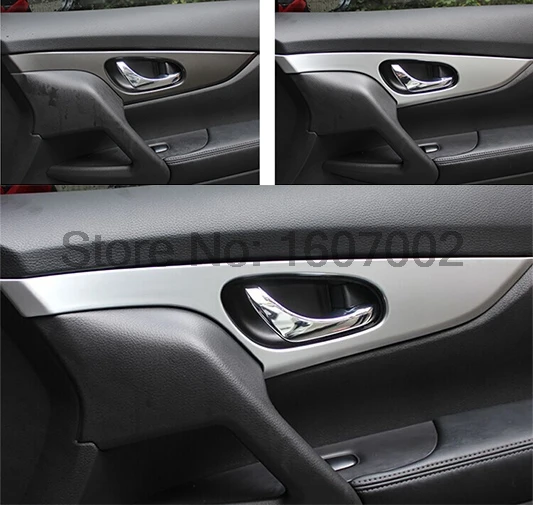 Подходит для NISSAN QASHQAI J11 2014 2015 2016 хромированная внутренняя дверная ручка Накладка