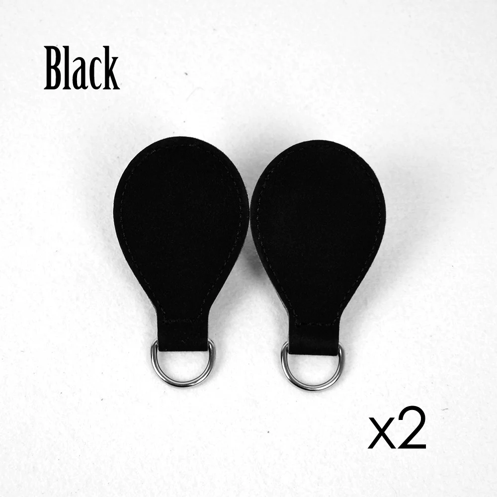 black 4 шт. кашемировые капли матовые искусственная замша нубук кожа падение конец для Obag капли Ручка крепления для O Мешок Obasket сумка Запчасти - Цвет: black