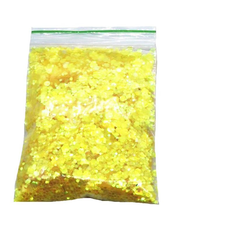 Голографические фотообои блёстки шестиугольные Flakes 50 grs крупные блестки