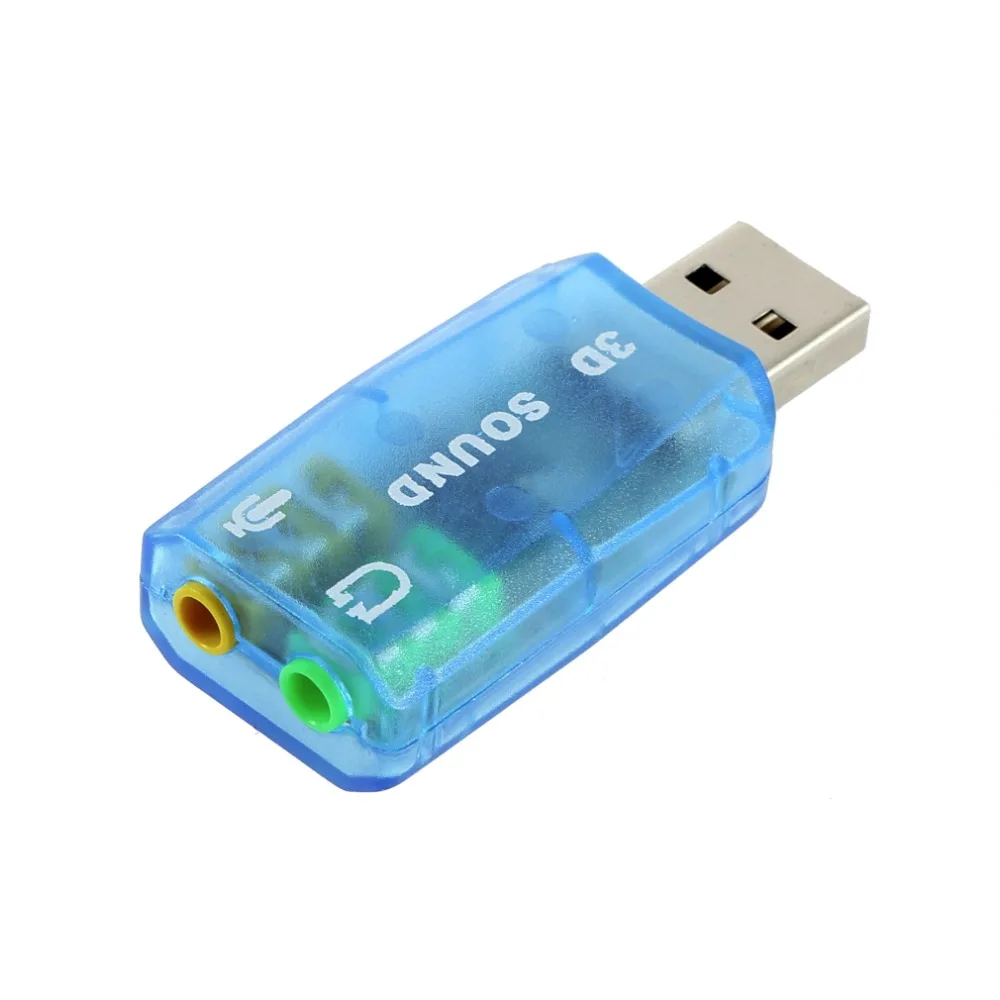 1 шт. 3D для аудио карты USB Адаптер микрофона/динамика объемный звук 7 CH ноутбука