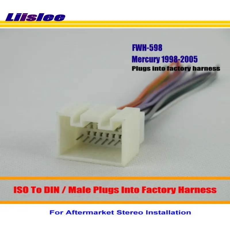 Liislee Car Radio Harness Cable Adapter For Mercury 1998-2005/Plugs Into Factory Aftermarket Stereo Installation Kits | Автомобили и
