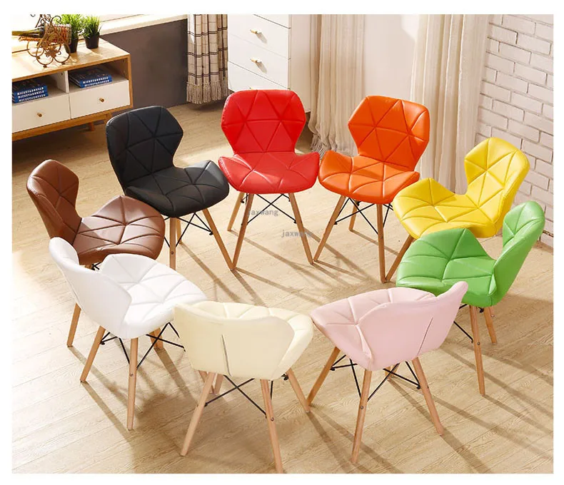 Современный минималистичный белый стул Macaron креативный офисный домашний