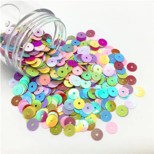 AB mix color 800 шт 6 мм Свободные круглые Блестки поливинилхлоридные блестки пайетки ремесла для шитье украшения DIY Женская одежда Аксессуары Lentejuelas - Цвет: AB mix color
