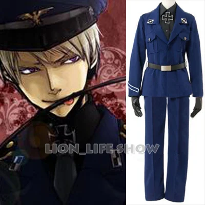 Индивидуальный костюм для косплея аниме APH Axis powers Hetalia ПРУССИЯ униформа синего