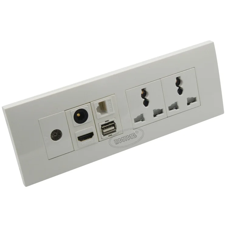118 настенная пластина с 2 портами питания USB hdmi RJ45 TV Toslink аудио волоконная