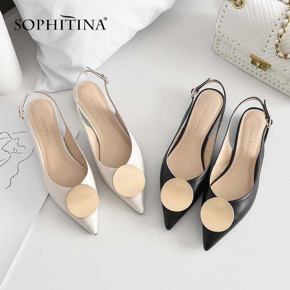 SOPHITINA/Элегантные женские босоножки с острым носком Высококачественная Офисная