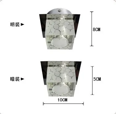 3 Вт высокомощная Светодиодная лампа современный светодиодный потолочный