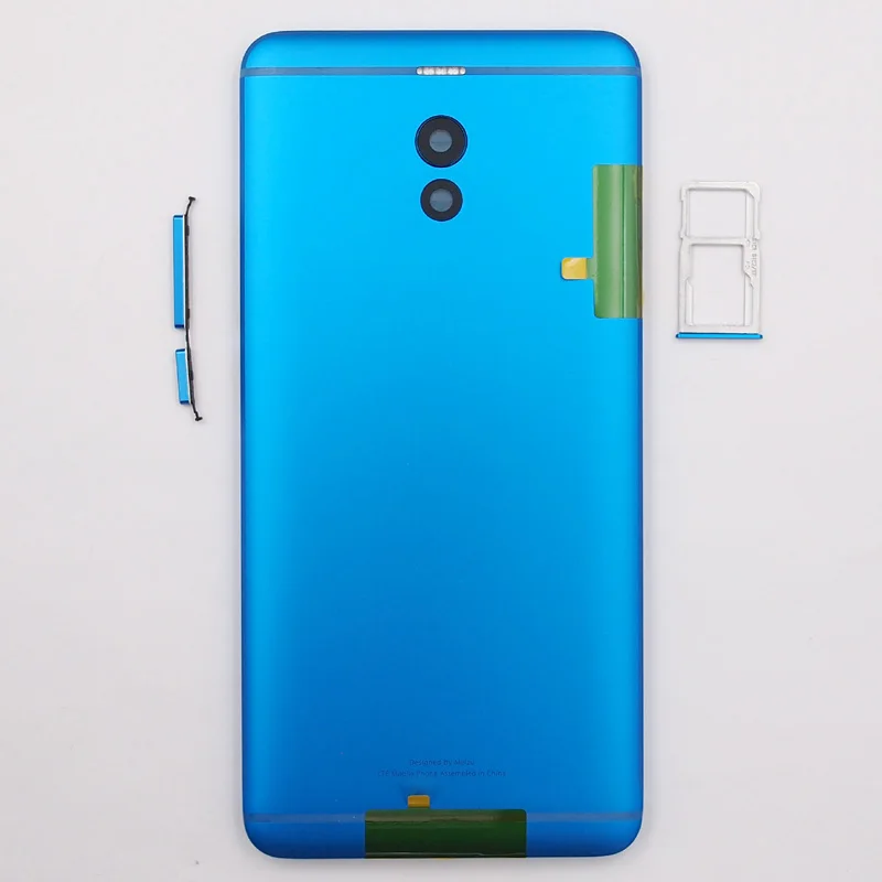 BaanSam, чехол на заднюю крышку батарейного отсека для MEIZU M6 Note, 5,5 дюймов, с кнопками громкости питания+ лоток для sim-карт - Цвет: Синий