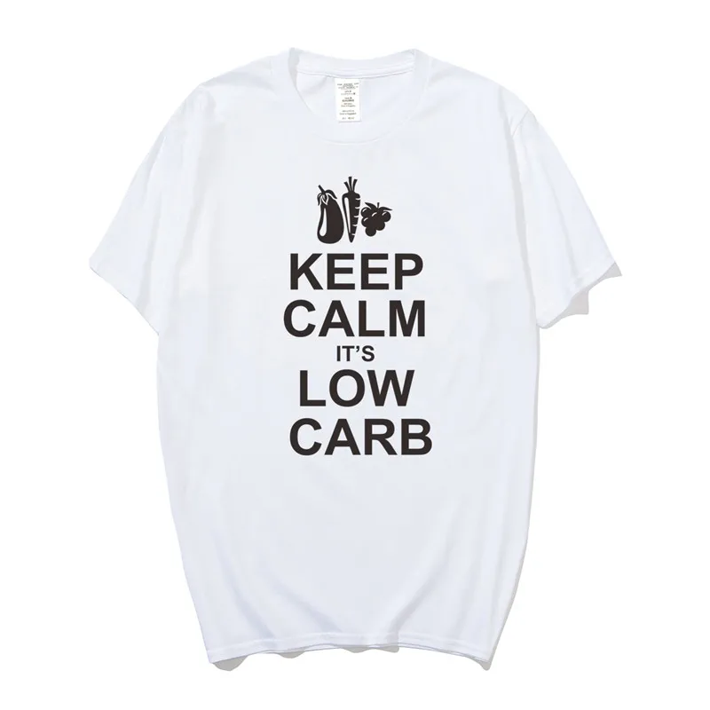 Летняя модная мужская футболка с надписью Keep Calm And It's Low хлопковая Повседневная