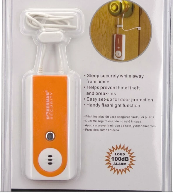 Детектор дверной сигнализации с защитой от кражи Датчик Двери удобный фонарик
