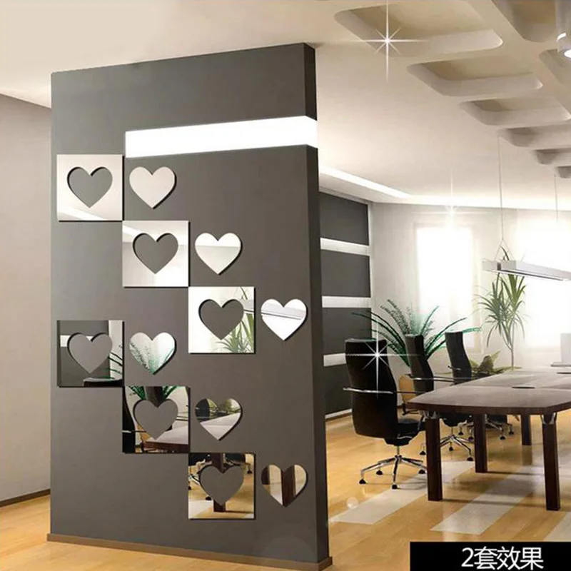 6 шт. декоративное зеркало в форме сердца|home decor|heart shaped mirrorheart mirror |