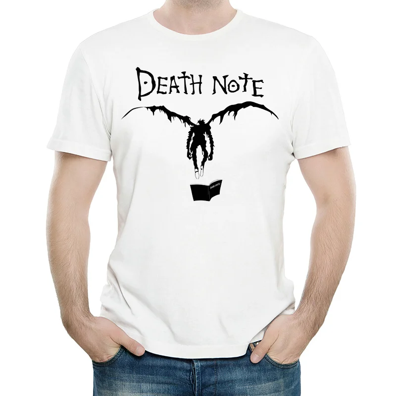 3 Death Note L футболка белого цвета Мужская модная футболка с коротким рукавом Death Note ryuku майки футболки Повседневная футболка - Цвет: 3