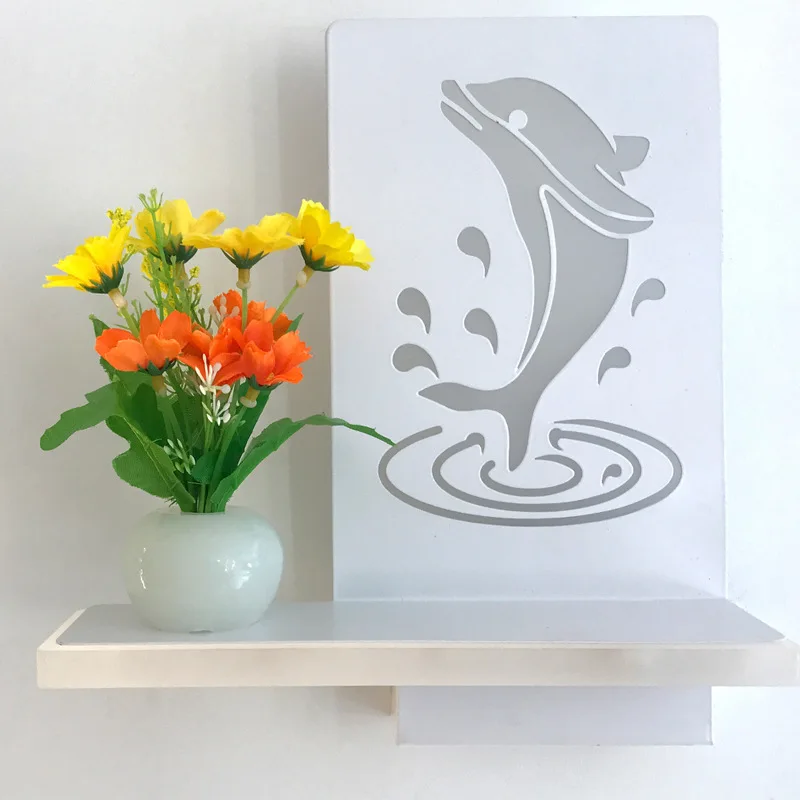

TUDA 22x22cm Free Shipping Creative LED Wall Lamp Contemporary Sitting Room Acrylic Wall Lamp Children Bedroom Art Wall Lamp E27