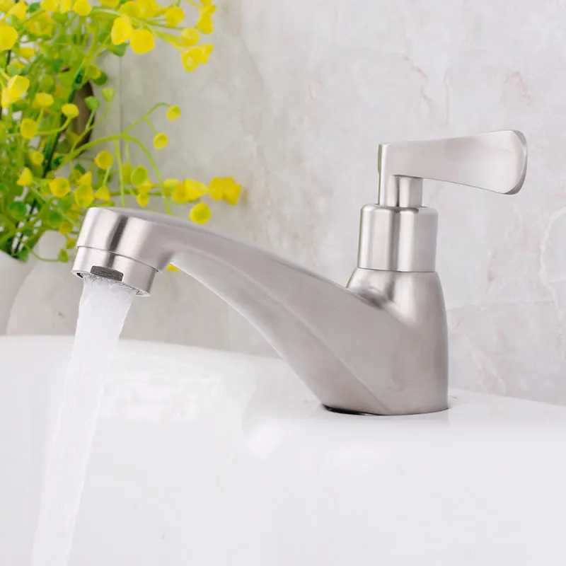 Небольшой дизайнерский смеситель для раковины ванной комнаты одинарный