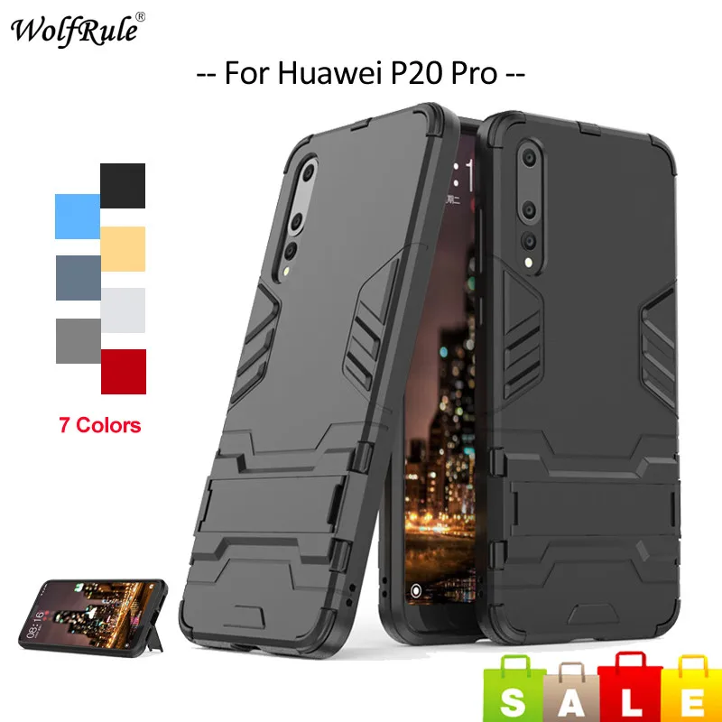 

Чехол wolflule для Huawei P20 Pro, мягкий силиконовый чехол и держатель для ПК, бампер для телефона Huawei P20 Pro, чехол P20 Plus, чехол 6,1''