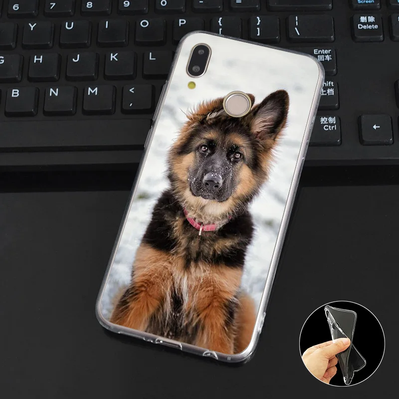 DREAMFOX M497 немецкая овчарка Мягкий ТПУ силиконовый чехол для Huawei Honor 6a 6C 7X9 10 P20 P30 Lite Pro