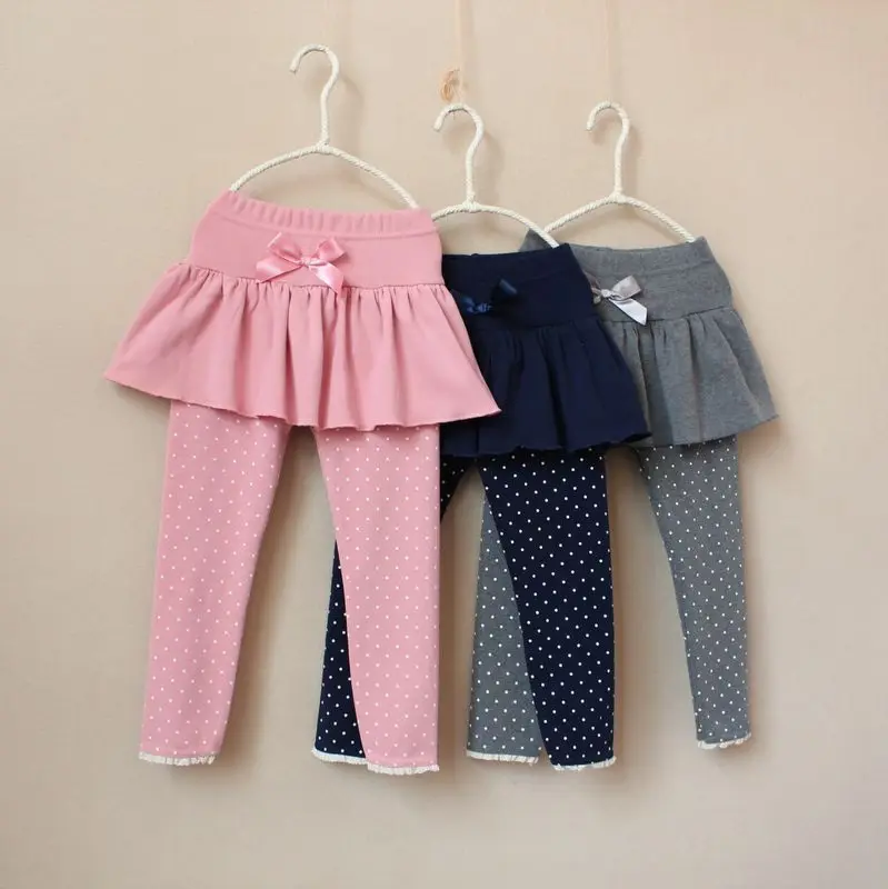 Юбки-леггинсы для маленьких девочек юбка-брюки Многослойная юбка-пачка с бантом