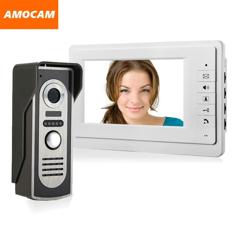 [Специальное предложение] 7 дюймовый монитор видеодомофон дверной звонок