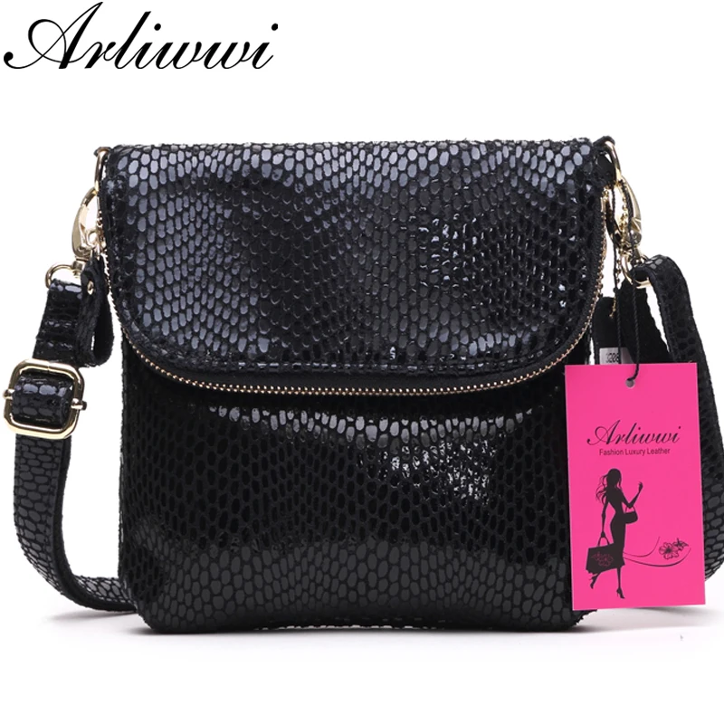 Нежные блестящие цветные сумки через плечо из 100% натуральной кожи женские