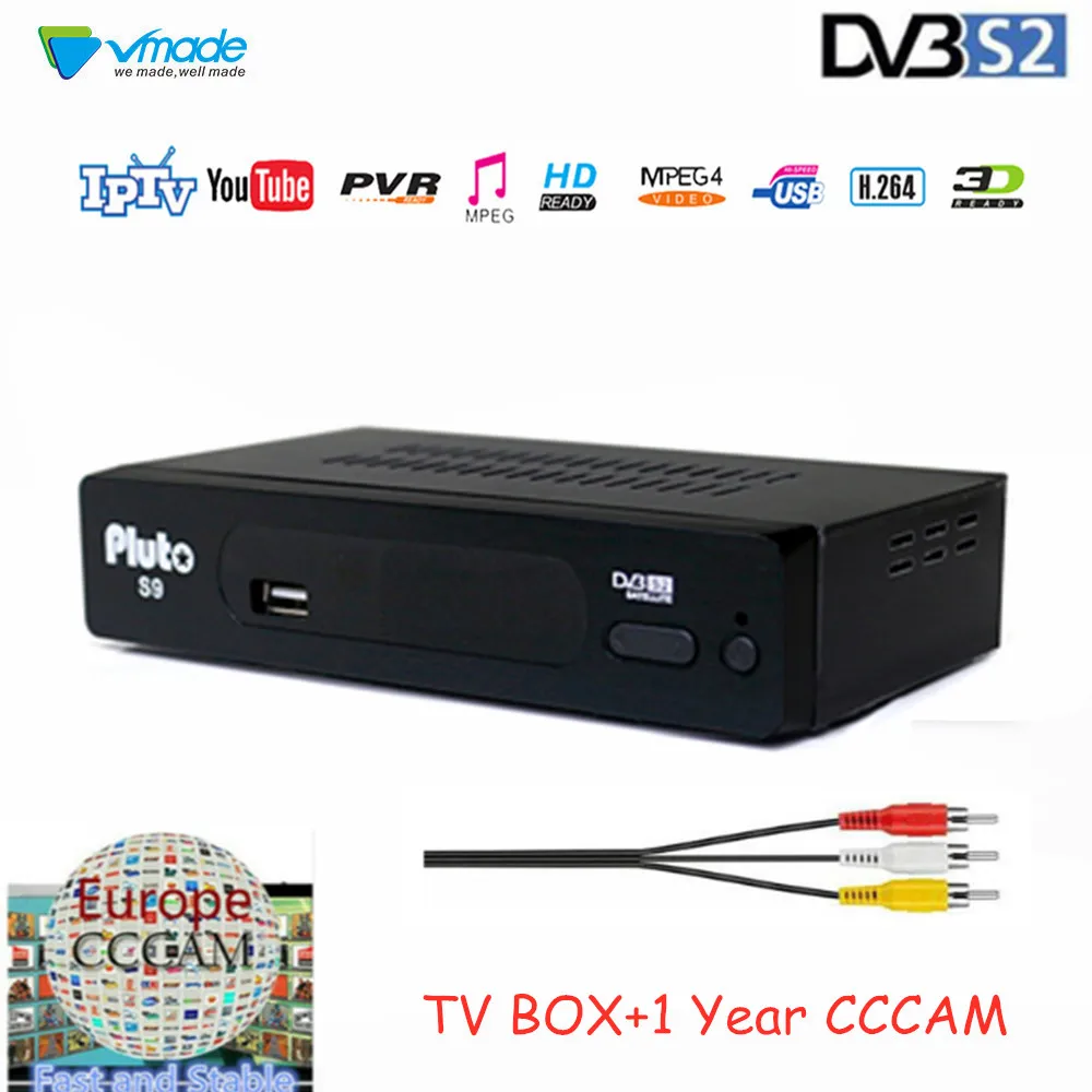 1 год Европа 7 линий CCCAM сервер с полностью HD цифровой DVB S2 спутниковый ТВ приемник