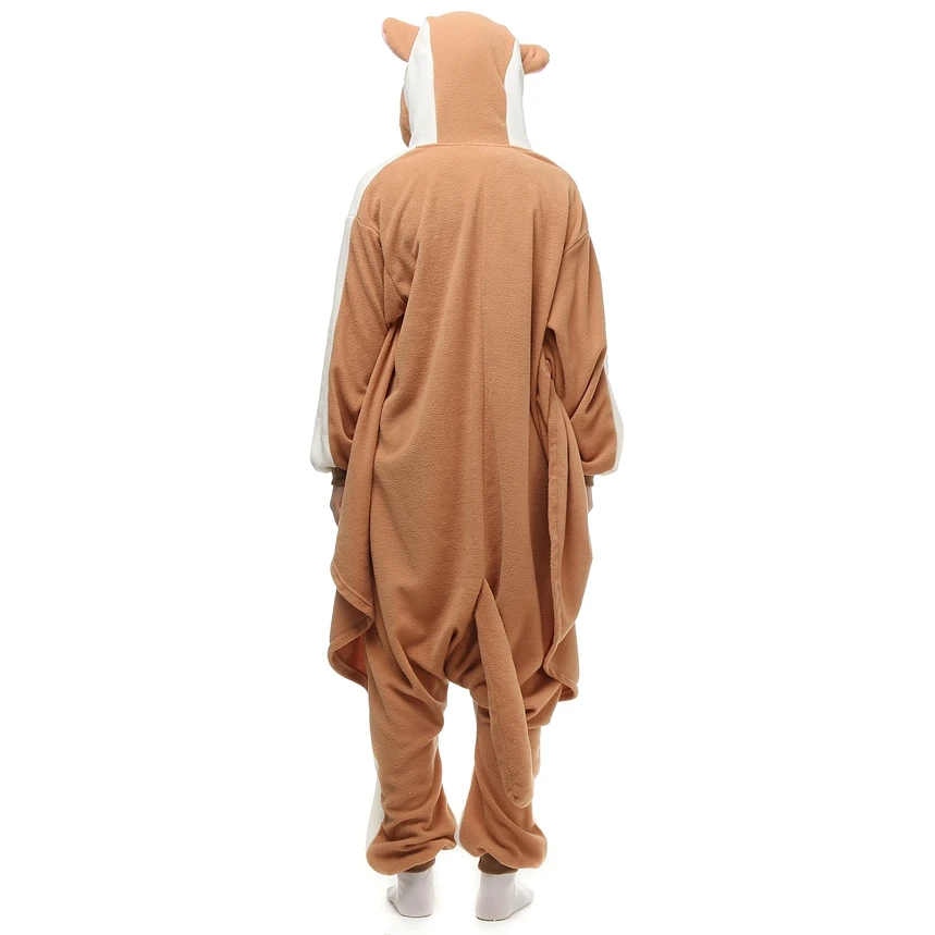 Adult Polar Fleece Kigurumi Sugar Glider Rat Costume - Cartoon Animal Onesie Pajamas for Halloween, Carnival, Masquerade Party Jumpsuit image 5