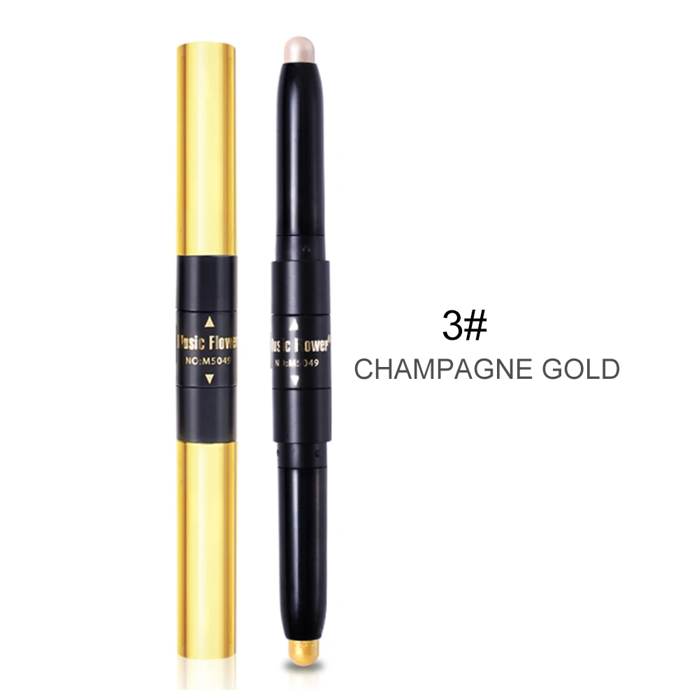 Двухсторонние Тени с блеском 6 цветов золотой маркер карандаш бронзатор cotour