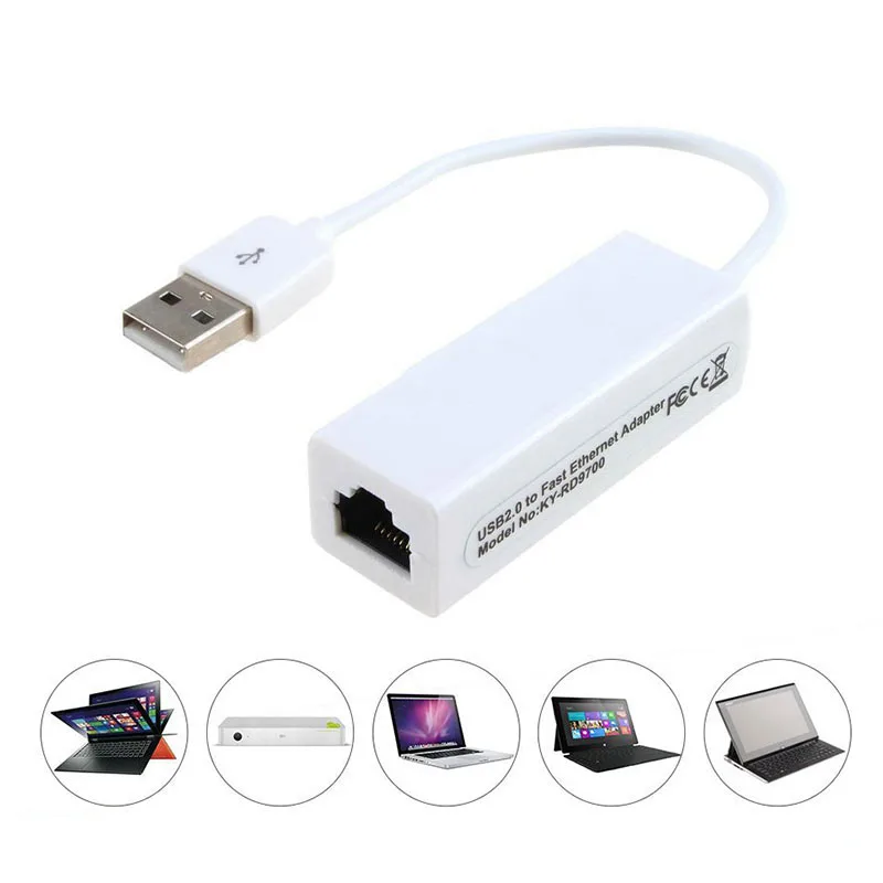 

USB 2.0 to RJ45 Ethernet Lan Adapter 10/100Mbps fast Networks Adapters for Win 7/8/10 UY8