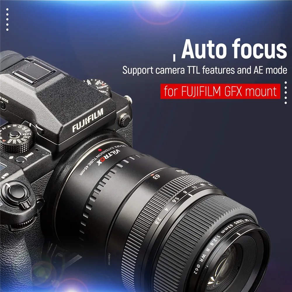 Viltrox DG-GFX 45 мм металлическое Крепление Автофокус AF макро Удлинительное Кольцо для