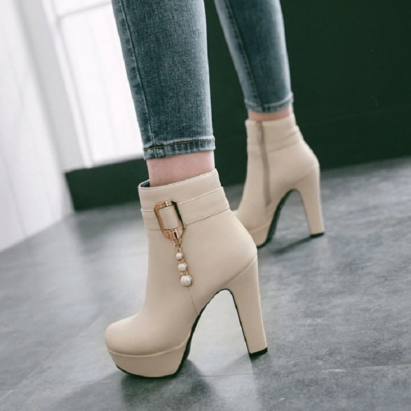 Cresfimix/2018 женские модные удобные бежевые осенние и зимние теплые ботинки botas femininas