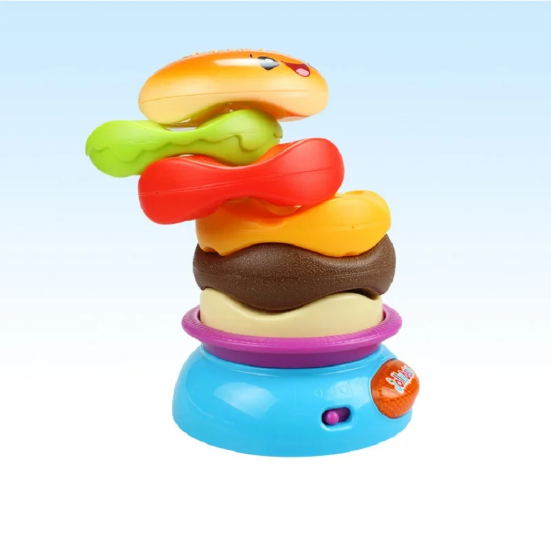 Sozzy Baby Learn Toys Musical Instrument Early Educational Music Bread Multi Layer Hamburger Toy 0-36 Months | Игрушки и хобби