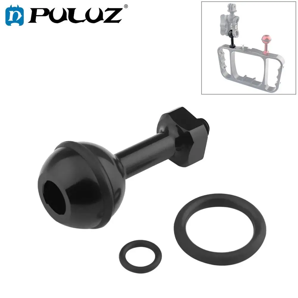 PULUZ алюминиевый 1/4 дюймовый винтовой шаровой адаптер с ЧПУ крепление Адаптер для GoPro/Xiaoyi/DJI Osmo экшн-камеры Дайвинг лоток стабилизатор комплекты