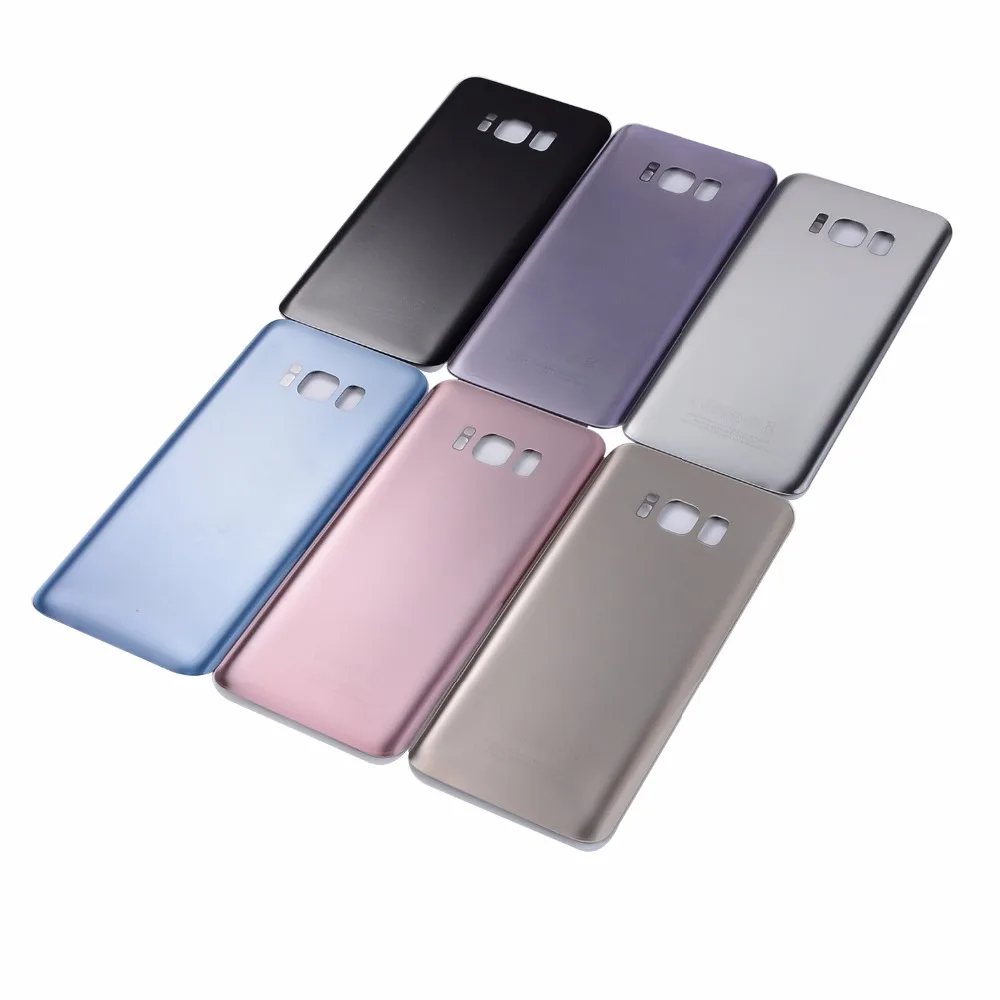 Стеклянный корпус S8 G950F задняя крышка аккумулятора для Samsung Plus + G955F с наклейкой