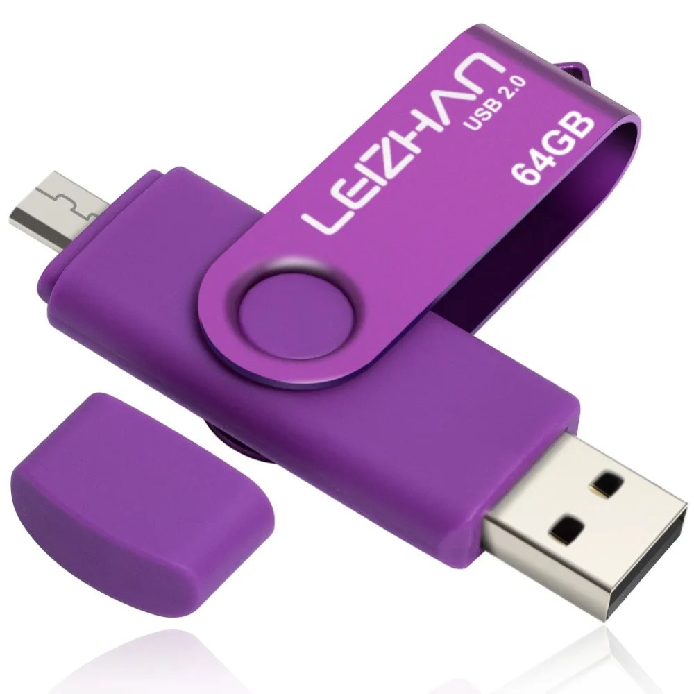 LEIZHAN телефон Memory Stick для Android USB флеш накопитель 128 Гб 64 ГБ 32 16 8 4 Флешка usb 2 0 OTG