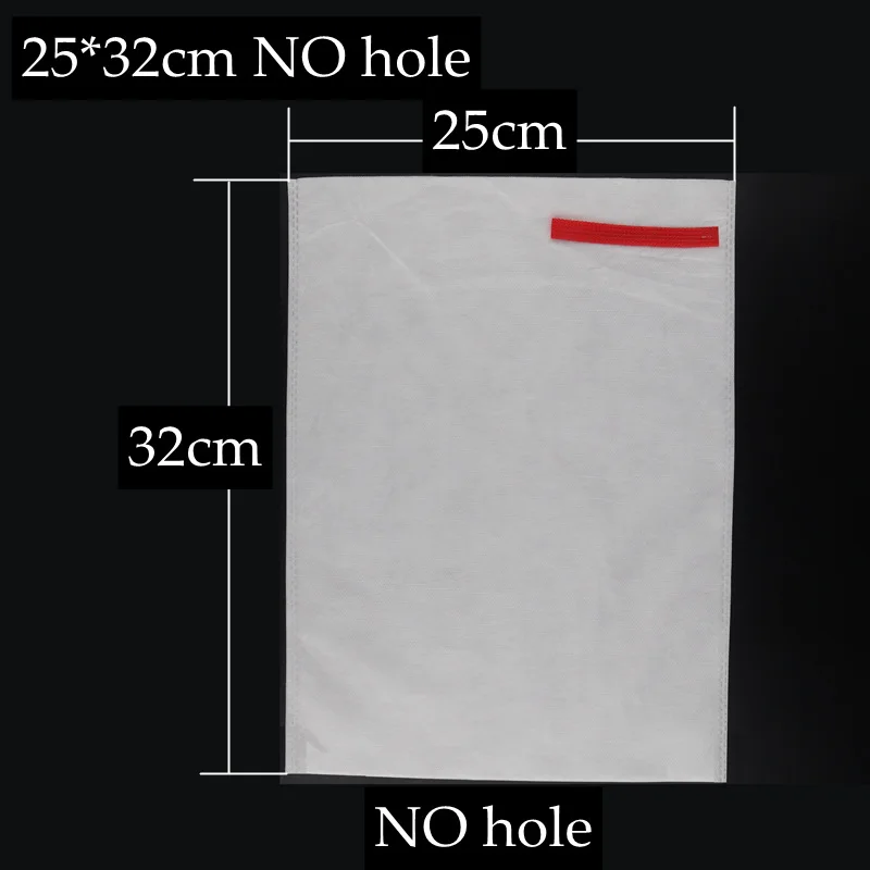 25 by 32cm no hole 100 шт Защитная сумка для фруктов, анти-птичья Нетканая сумка, многоразовая сумка для выращивания, Сетчатая Сумка, сумка для винограда, яблока, фруктов, овощей - Цвет: 25 by 32cm no hole