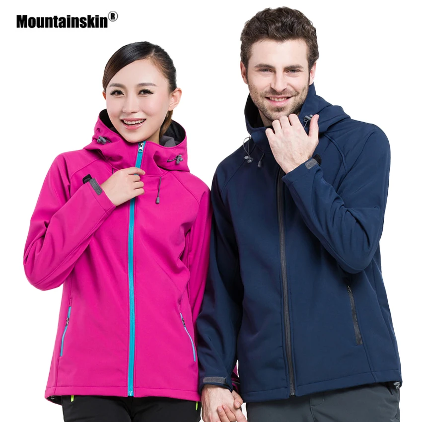 Mountainskin Мужская и Женская Осенняя флисовая куртка для спорта на открытом воздухе