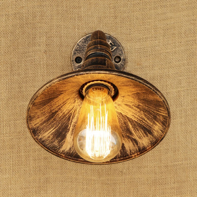 Современный промышленный Железный настенный светильник Ретро Лофт светодиодный