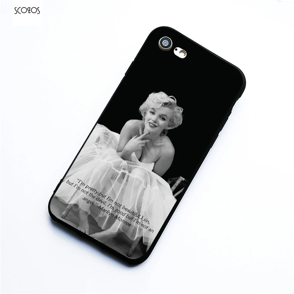 SCOZOS Marilyn Monroe белое платье Мягкий чехол для телефона iPhone 5 5S SE 6 7 8 S Plus X Xr Xs Max |